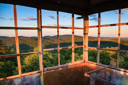 Kane Mountain Firetower at Sunset