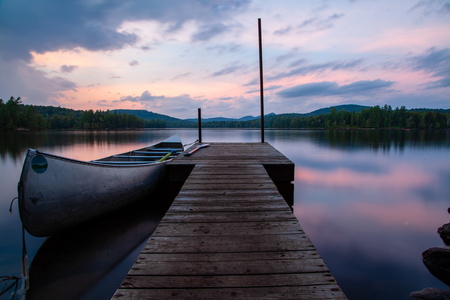 Sunset on Forked Lake